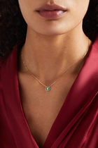 Mina "J" Green Enamel Necklace